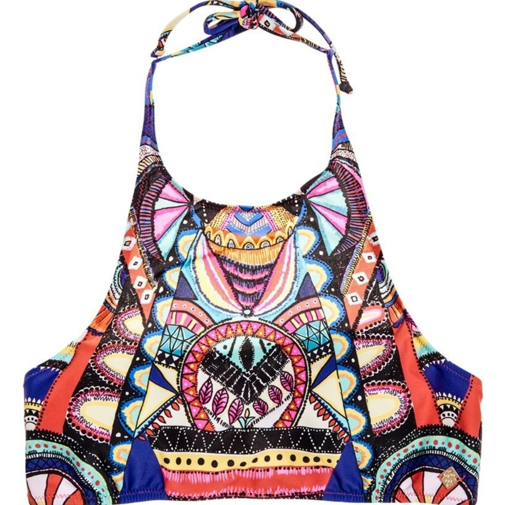 SuperDry Neon Tribal Bikini TOP ONLY